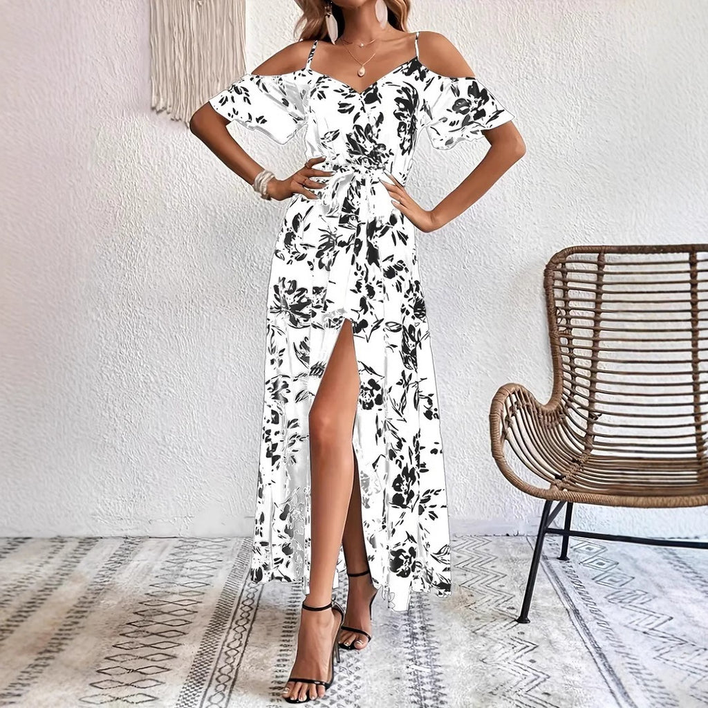 Floral Strapless Maxi Dress