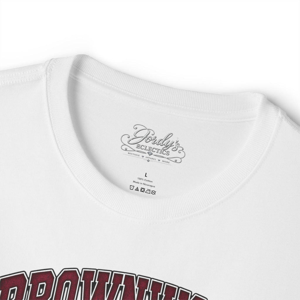 Brownwood Lions Unisex Graphic T-Shirt – Maroon & White