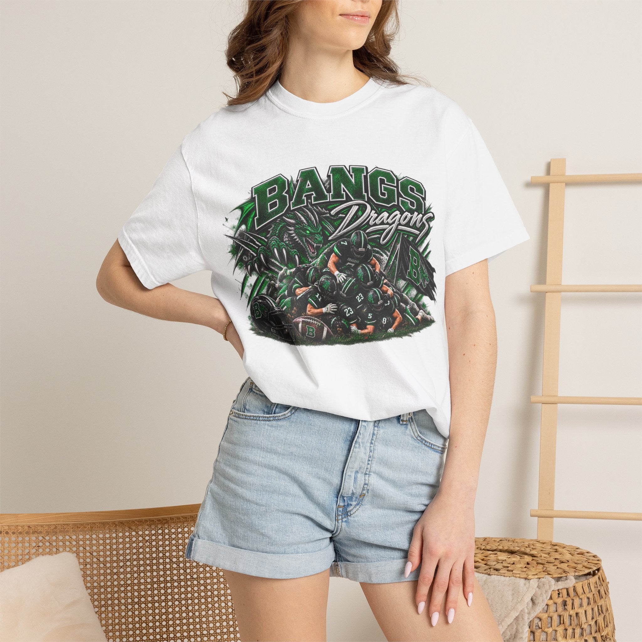 Dragon Team Graphic T-Shirt — “Bangs Dragons” School Spirit Tee