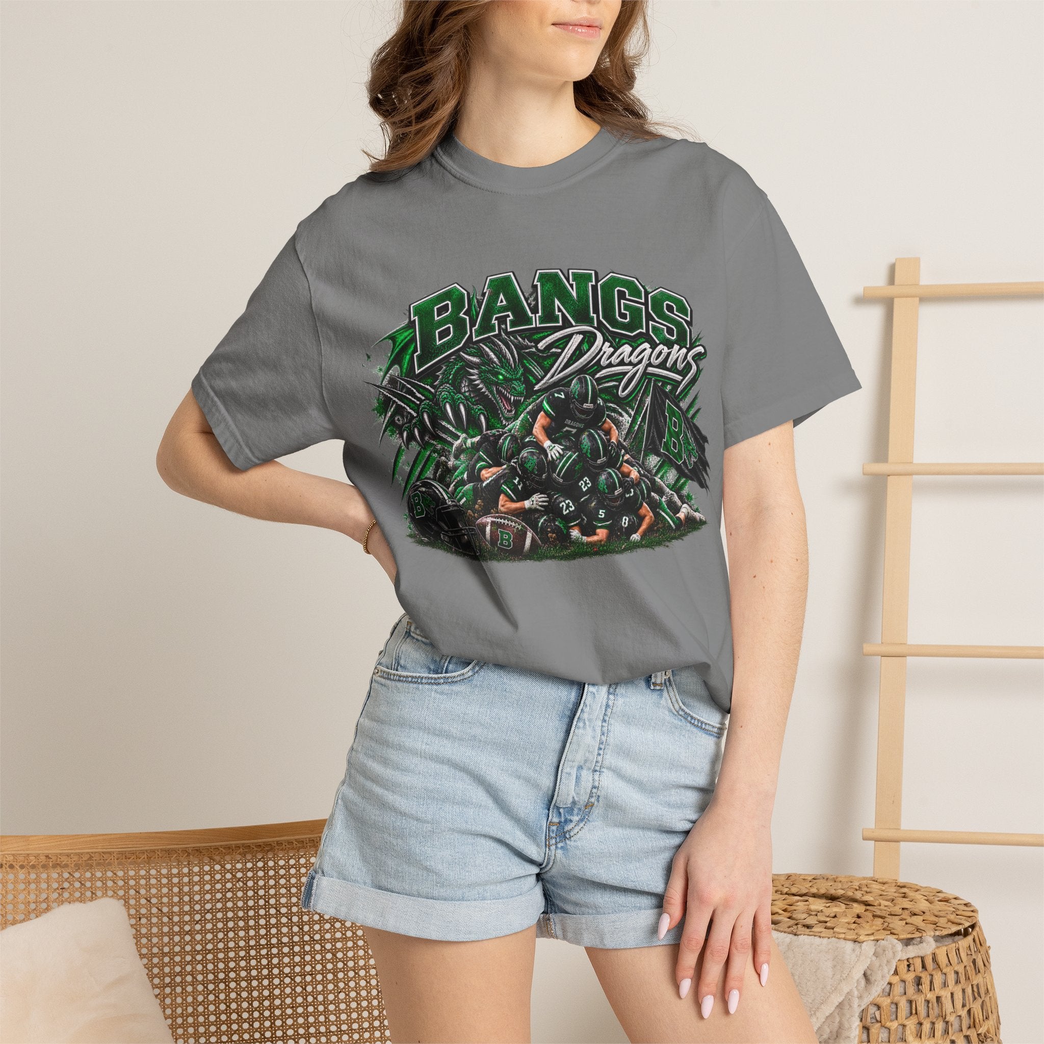 Dragon Team Graphic T-Shirt — “Bangs Dragons” School Spirit Tee