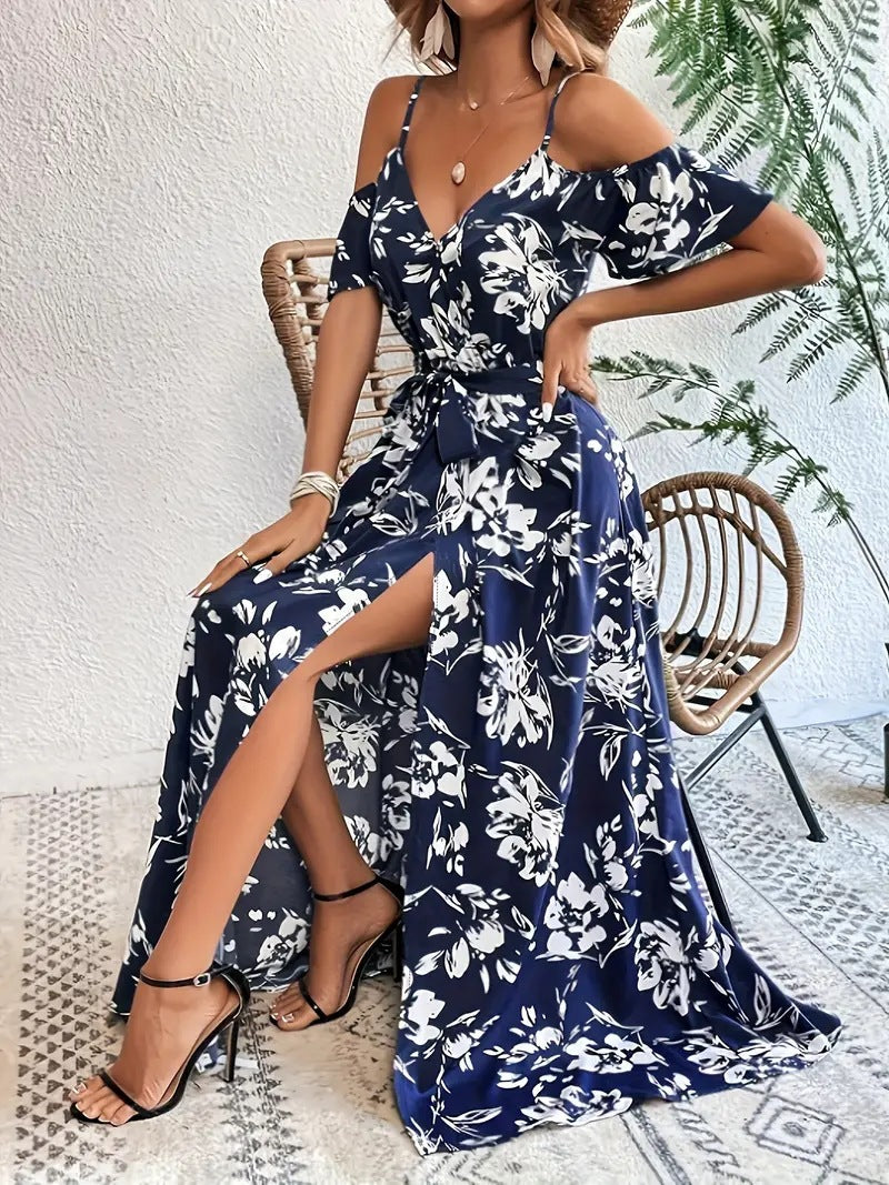 Floral Strapless Maxi Dress
