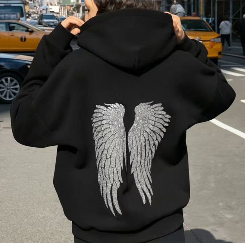 Angel Wings Sequin Hoodie