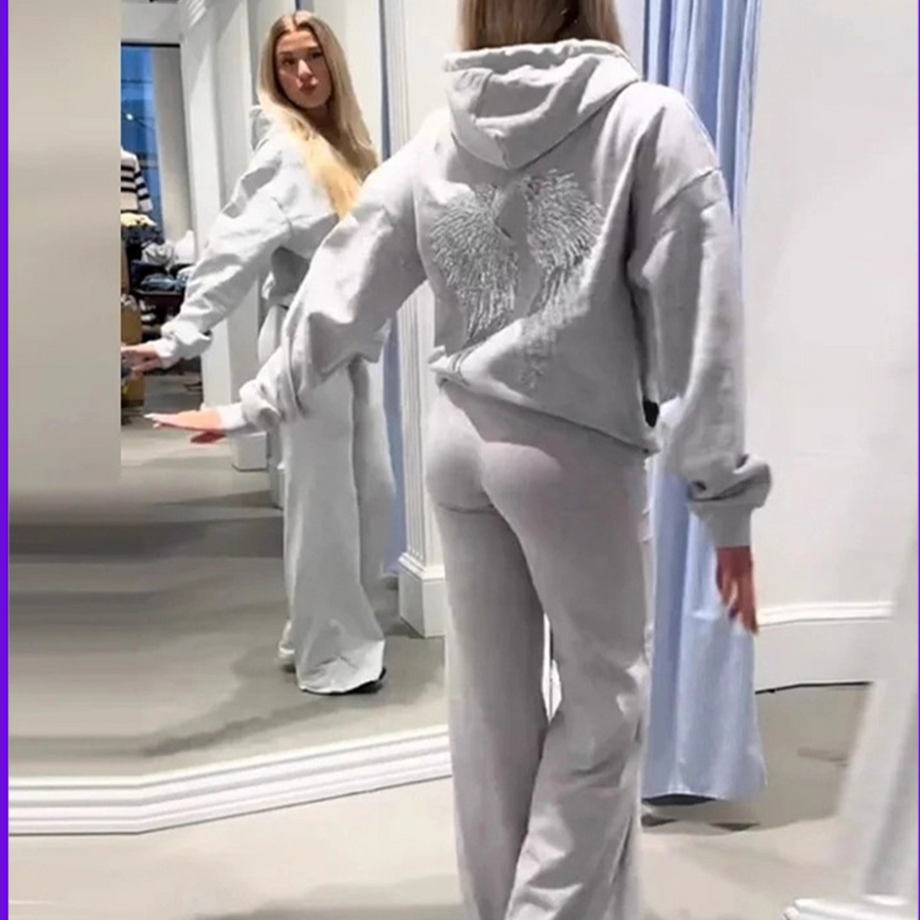 Angel Wings Sequin Hoodie