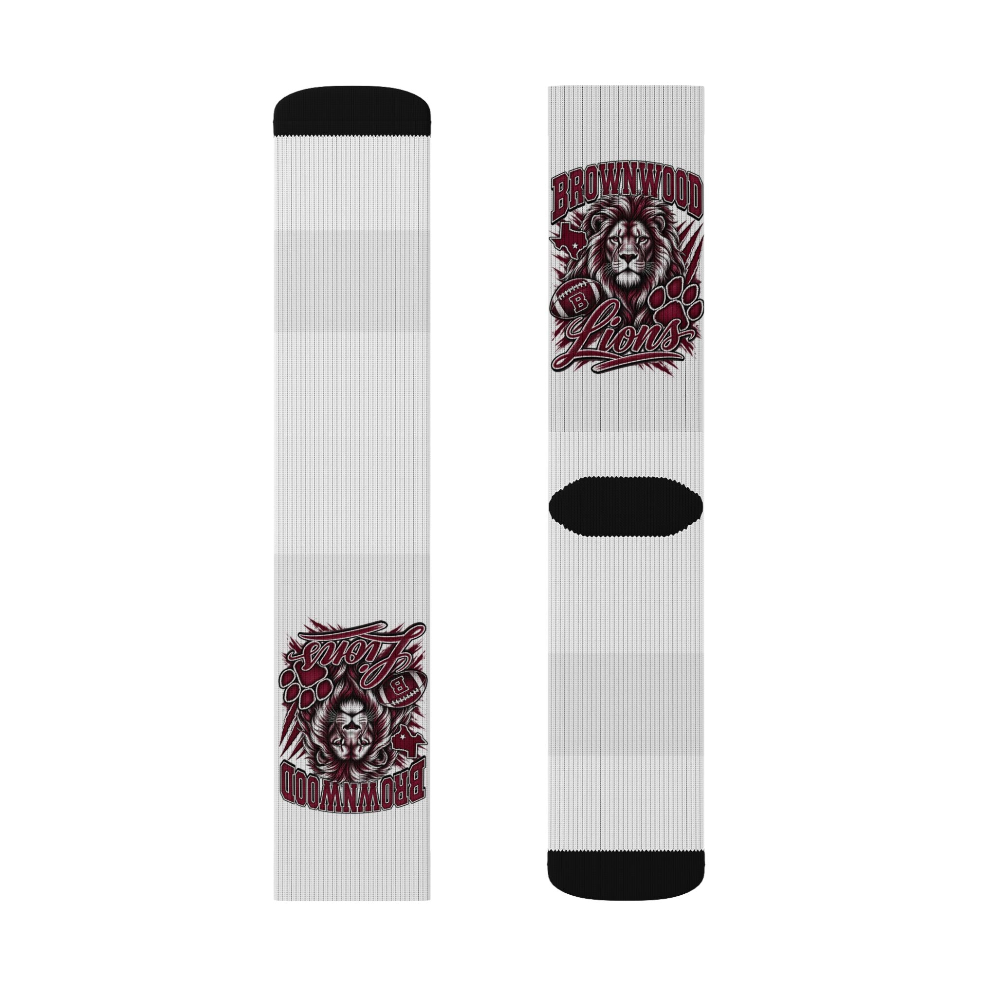 Brownwood Lions Sublimation Socks