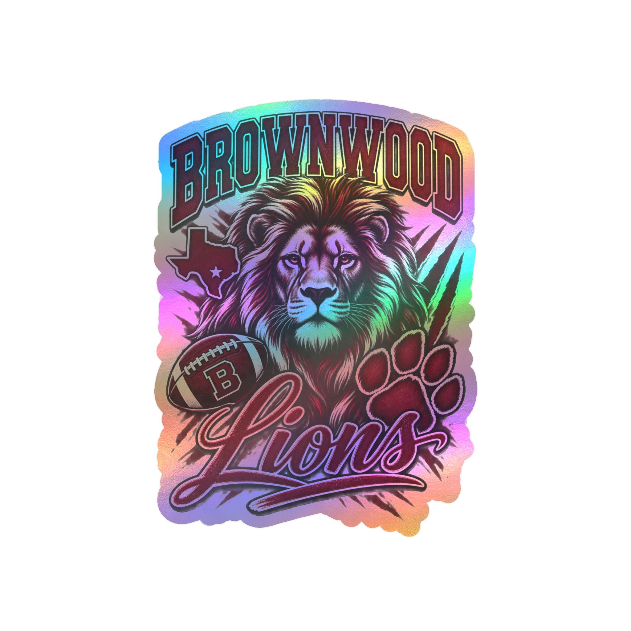 Brownwood Lions Kiss-Cut Vinyl Decals