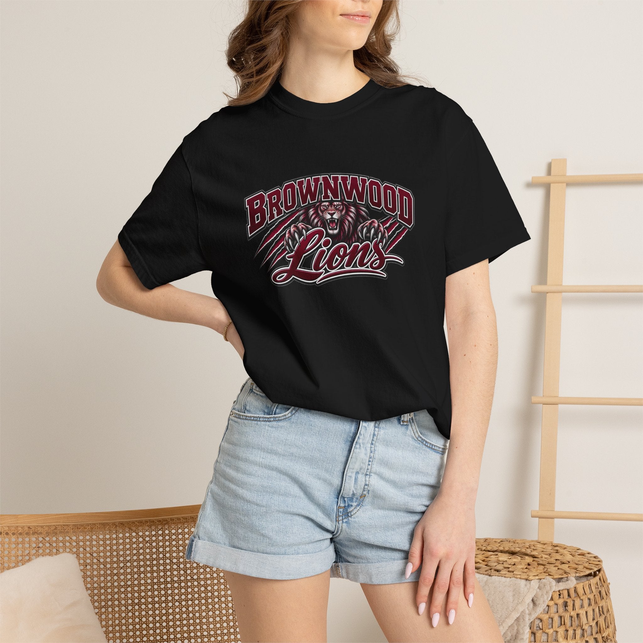 Brownwood Lions T-Shirt — High School Football Family Game Day Tee (EMAIL FOR YOUR OWN DESIGN W/NAME AND #)