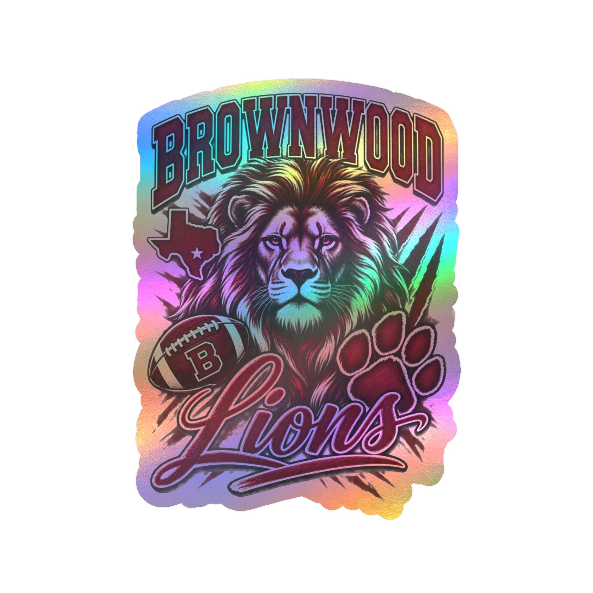 Brownwood Lions Kiss-Cut Vinyl Decals