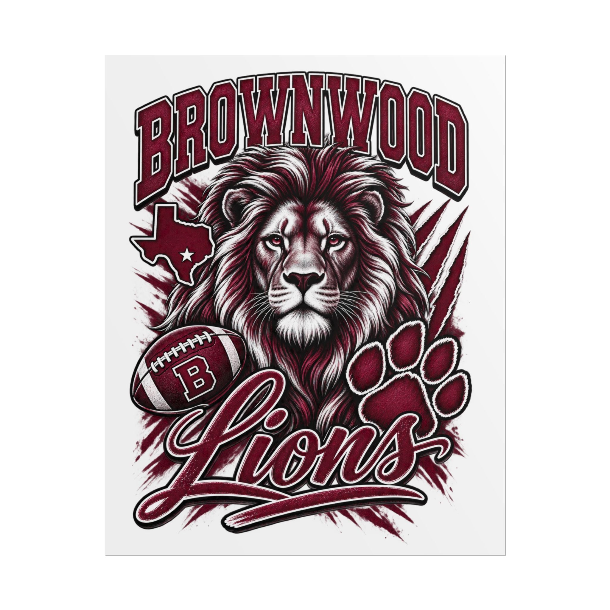 Brownwood Lions Rolled Posters