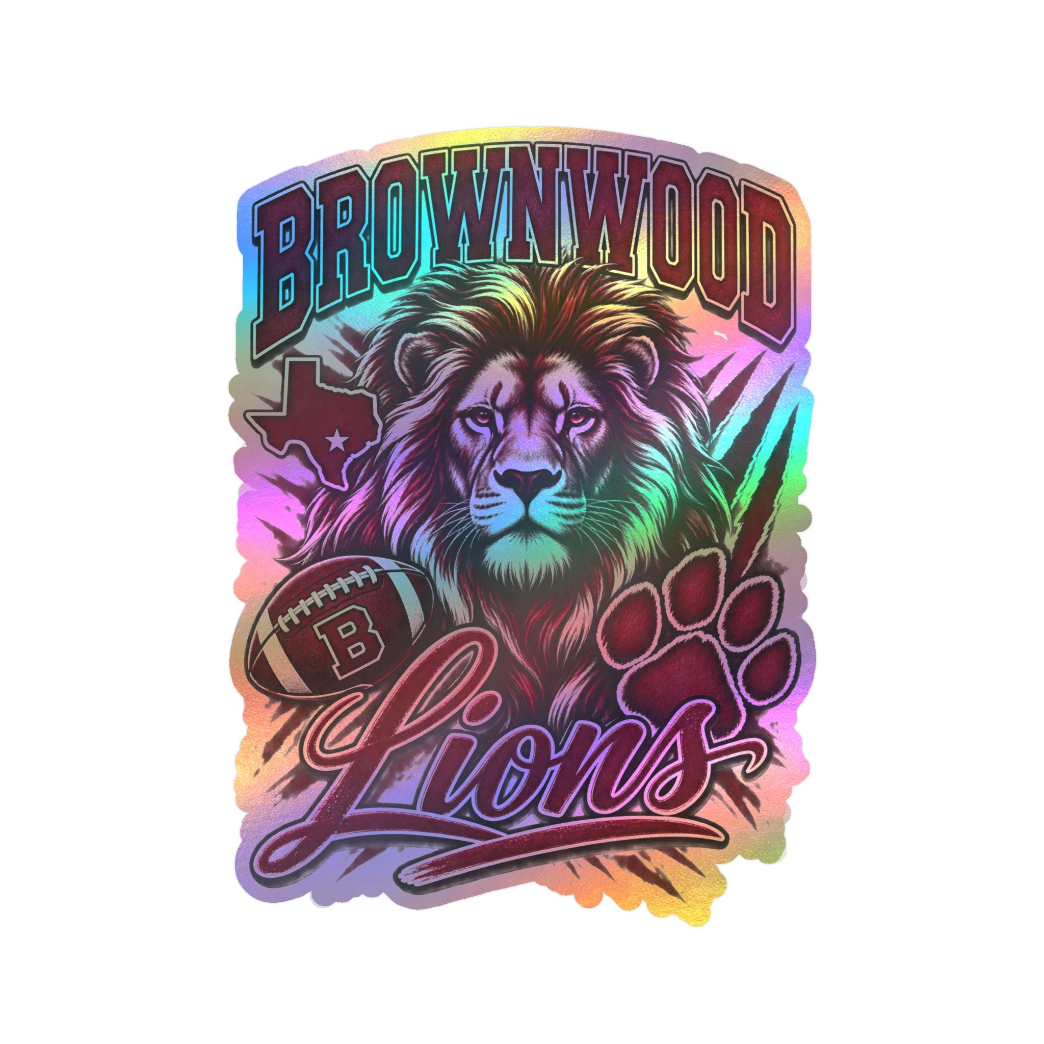 Brownwood Lions Kiss-Cut Vinyl Decals