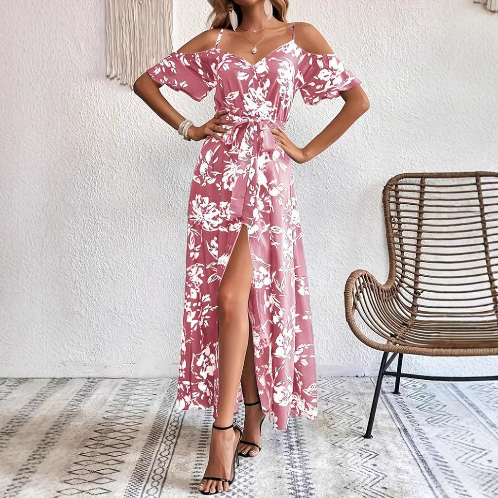 Floral Strapless Maxi Dress