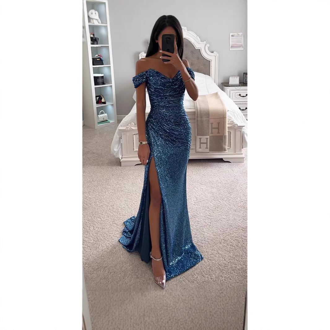 Elegant Sequin Fishtail Dress