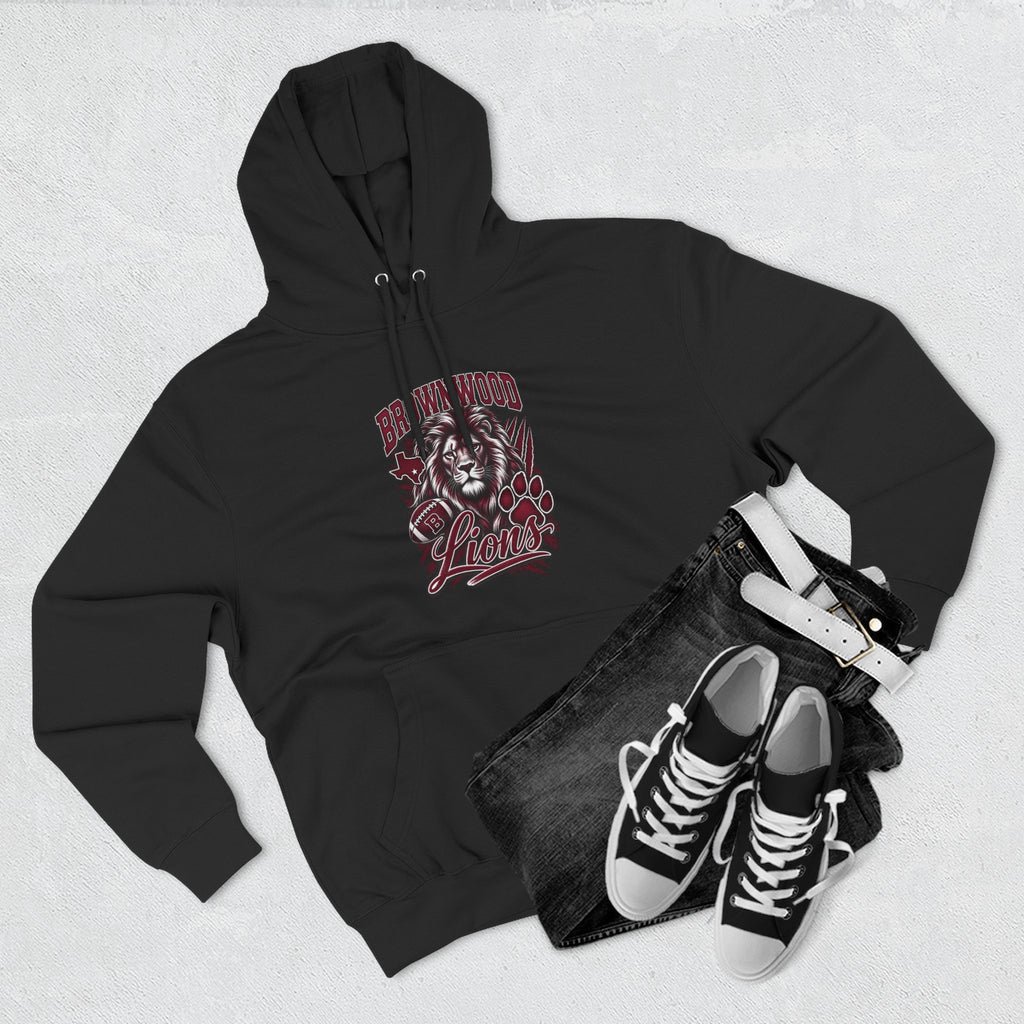 Brownwood Lions Three-Panel Fleece Hoodie