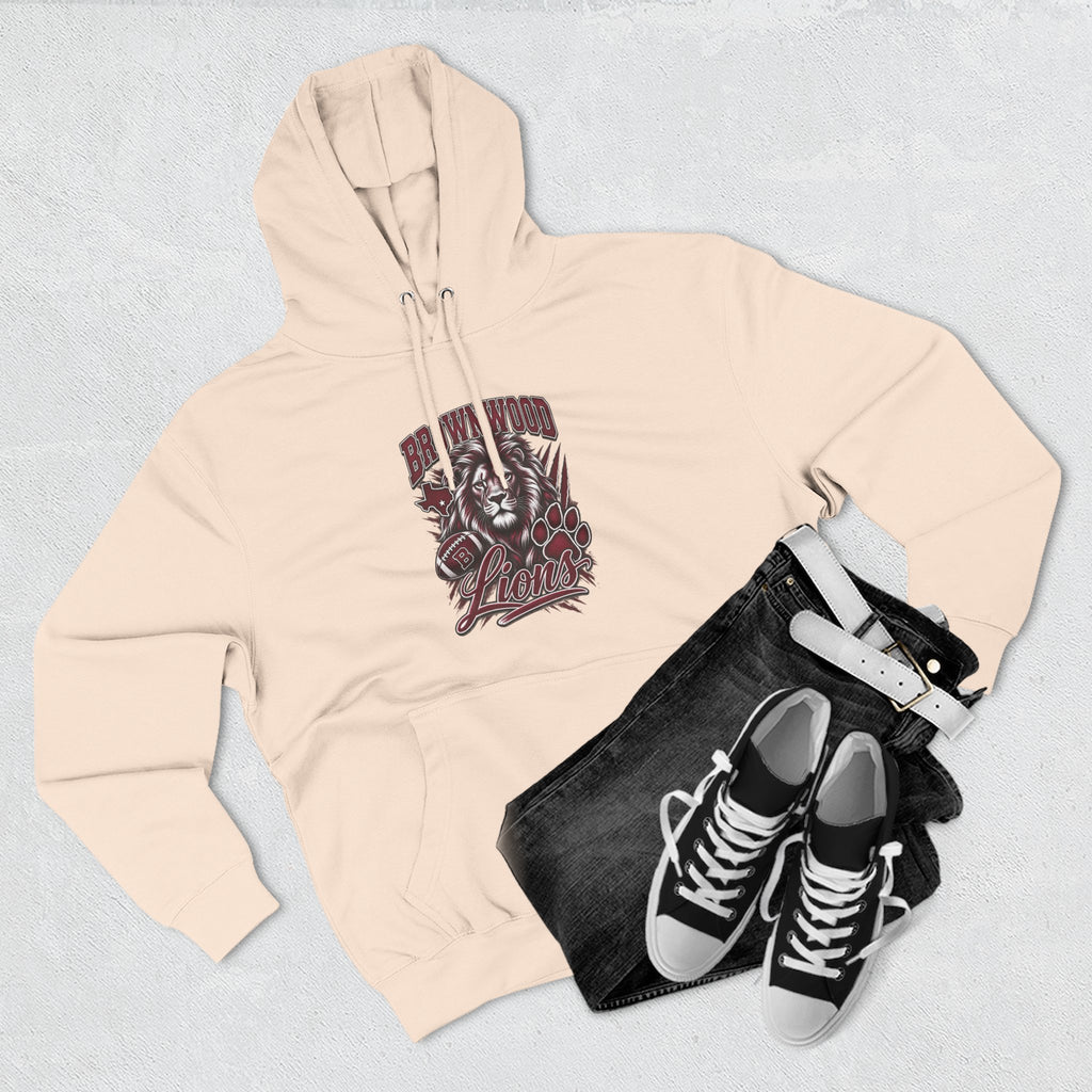 Brownwood Lions Three-Panel Fleece Hoodie