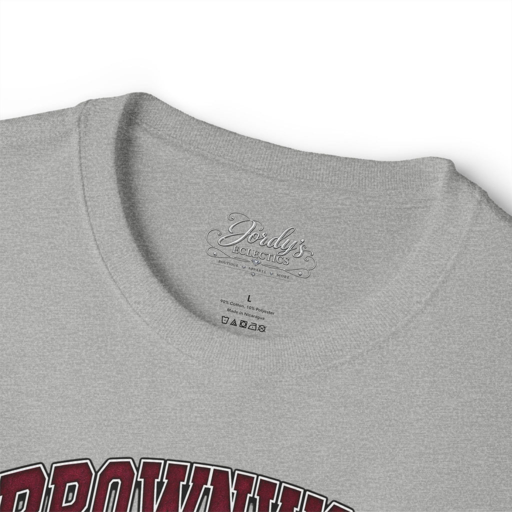 Brownwood Lions Unisex Graphic T-Shirt – Maroon & White