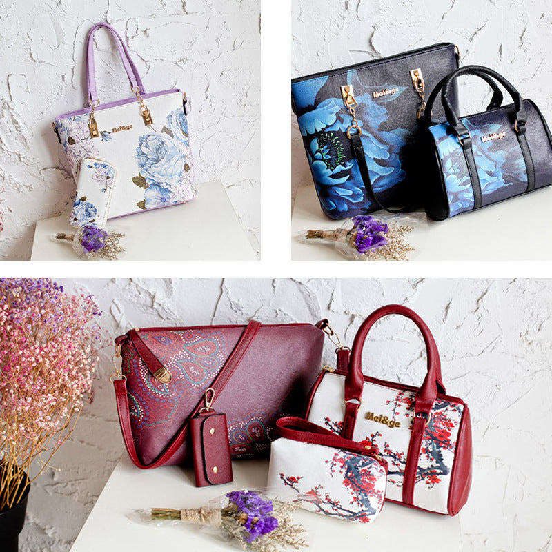 Floral Print Casual Shoulder Bag