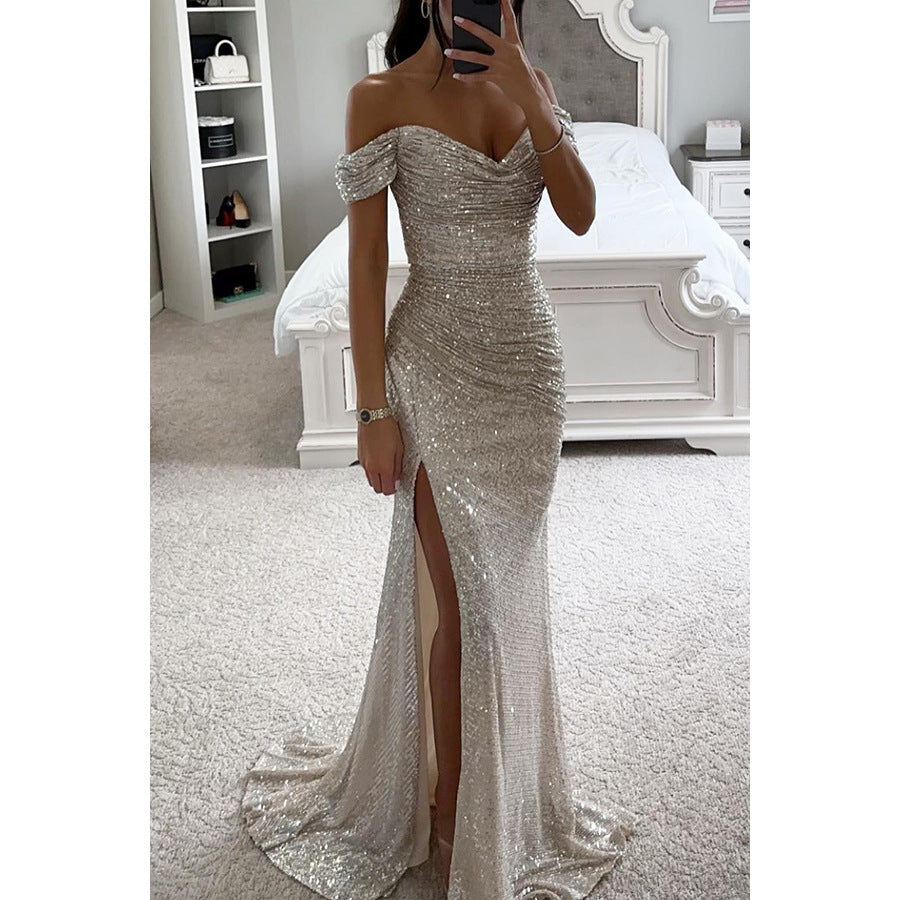 Elegant Sequin Fishtail Dress