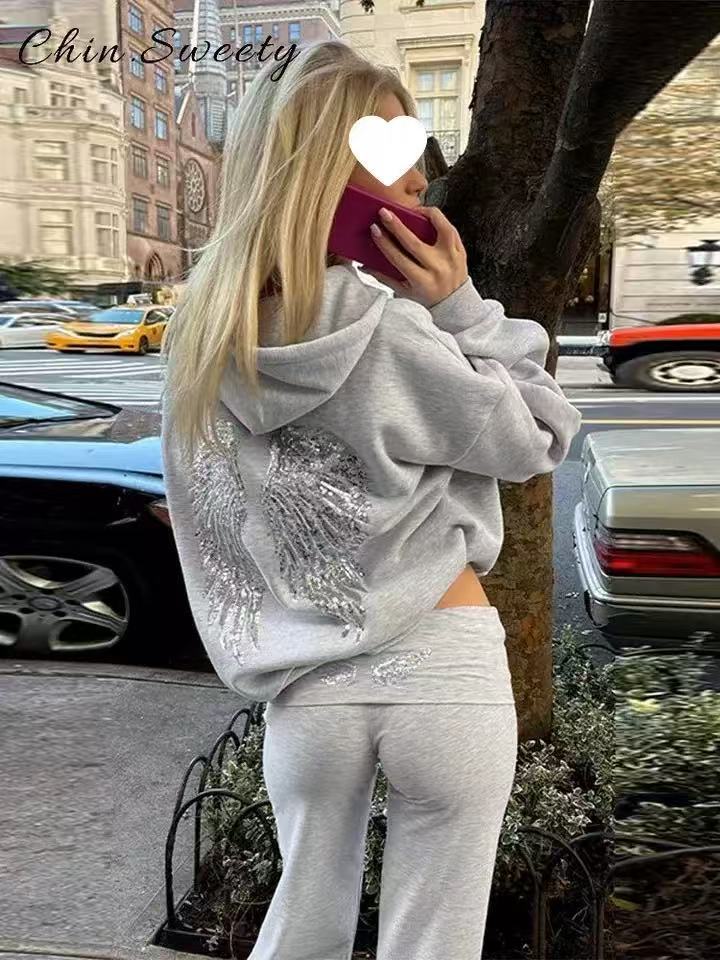 Sequin Wings Hoodie and Trousers