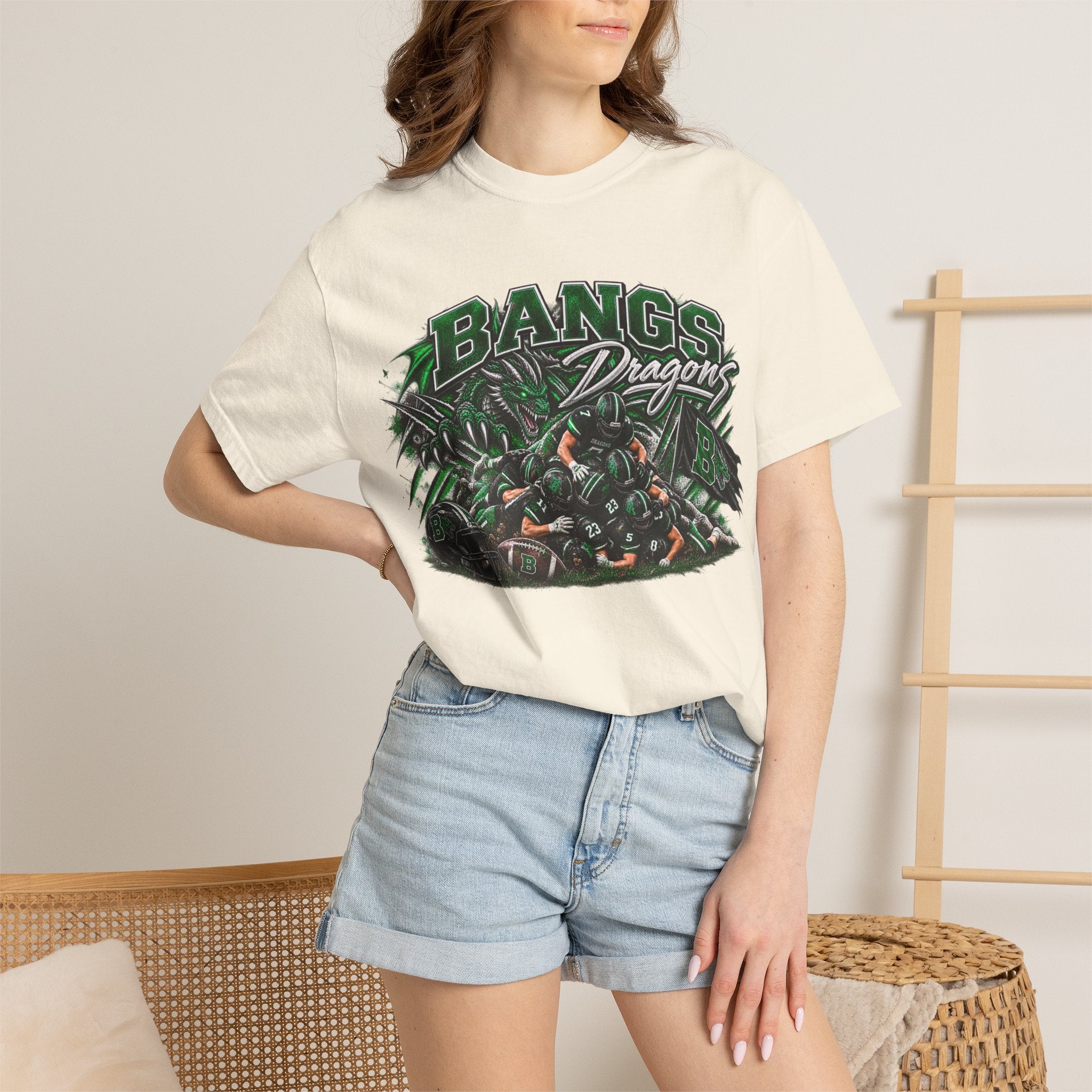 Dragon Team Graphic T-Shirt — “Bangs Dragons” School Spirit Tee
