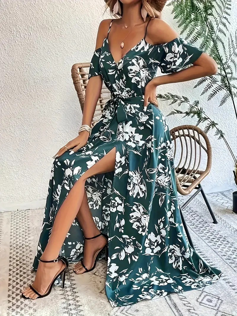 Floral Strapless Maxi Dress