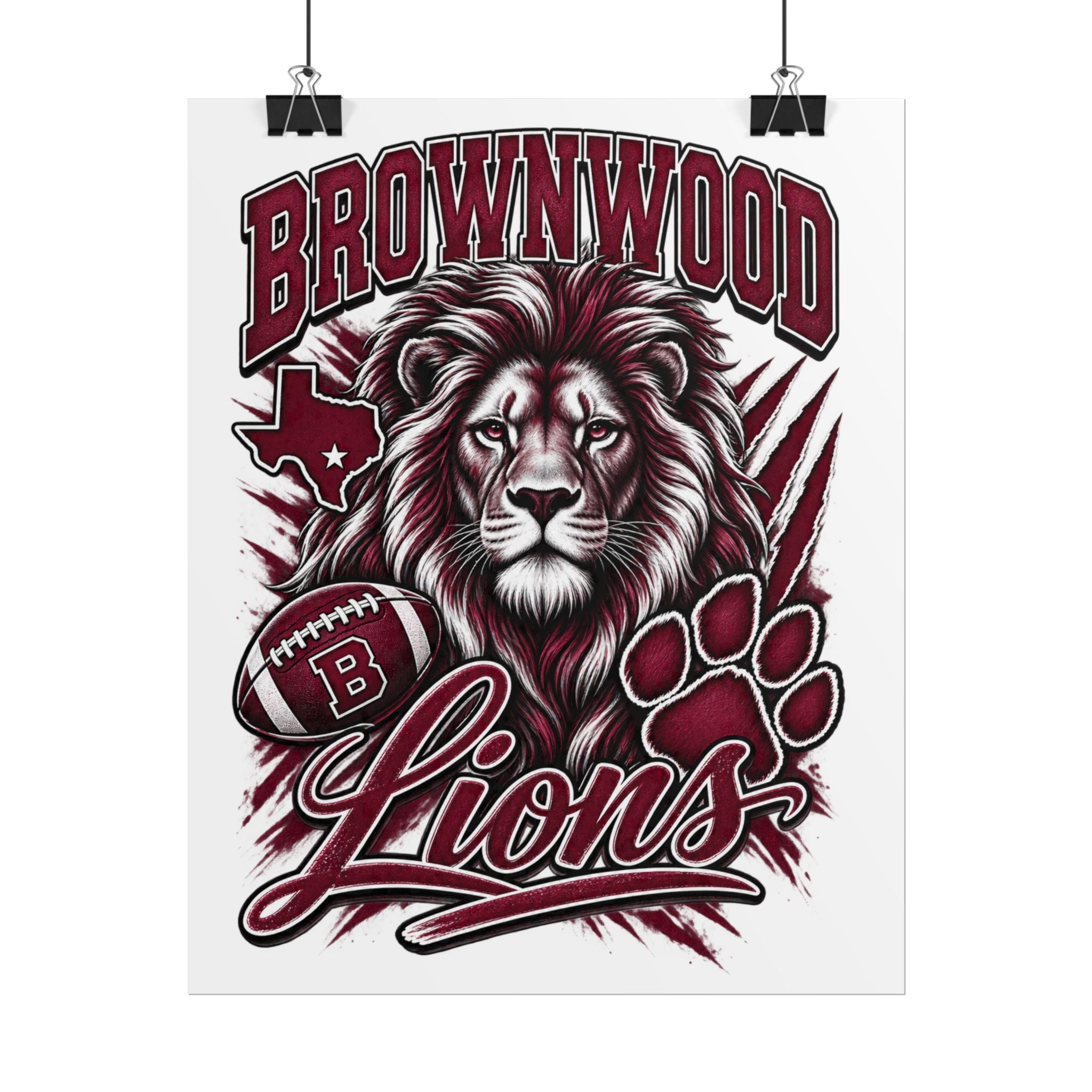 Brownwood Lions Rolled Posters