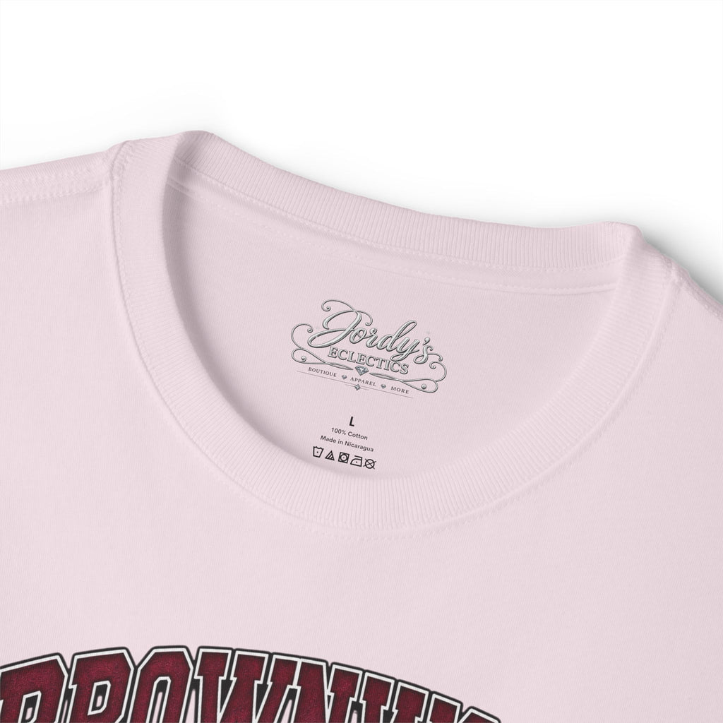 Brownwood Lions Unisex Graphic T-Shirt – Maroon & White