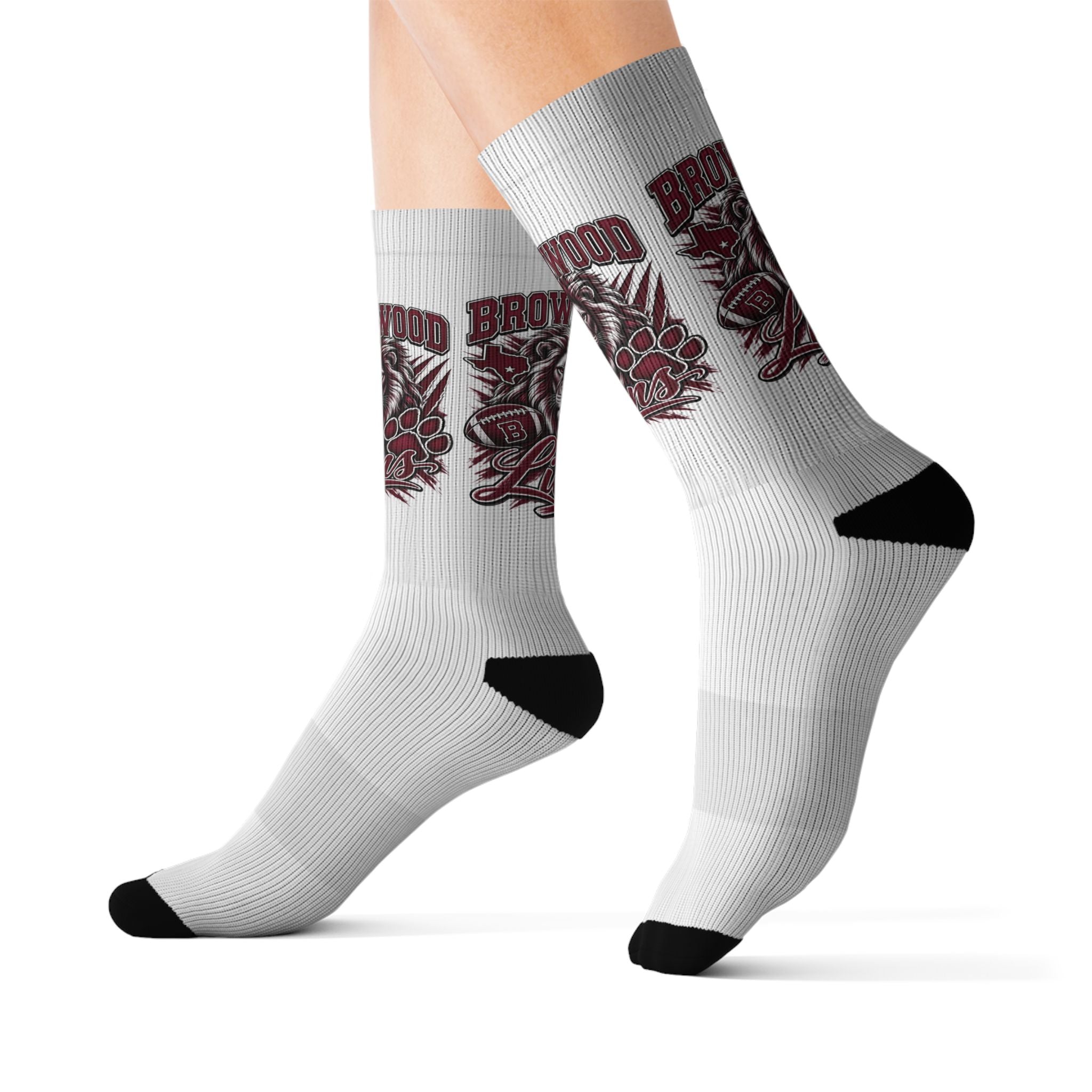 Brownwood Lions Sublimation Socks