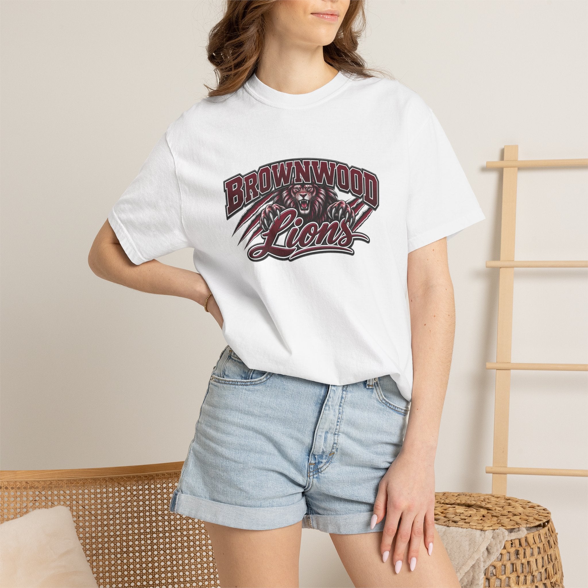 Brownwood Lions T-Shirt — High School Football Family Game Day Tee (EMAIL FOR YOUR OWN DESIGN W/NAME AND #)
