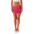 Embroidered Sequin Bodycon Mini Skirt