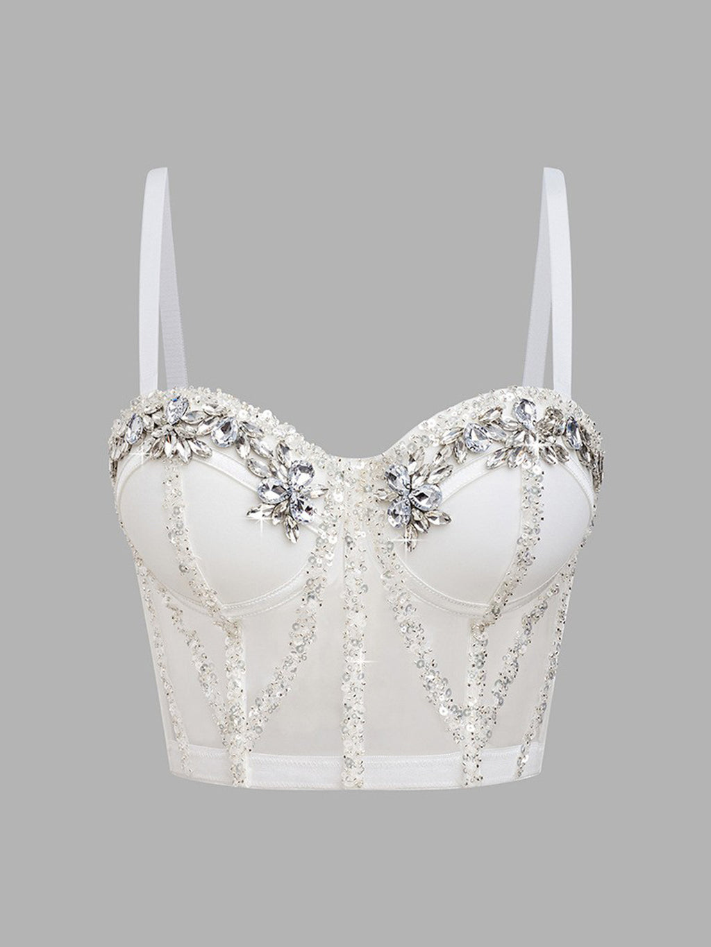 Rhinestone Sequin Camisole Bra