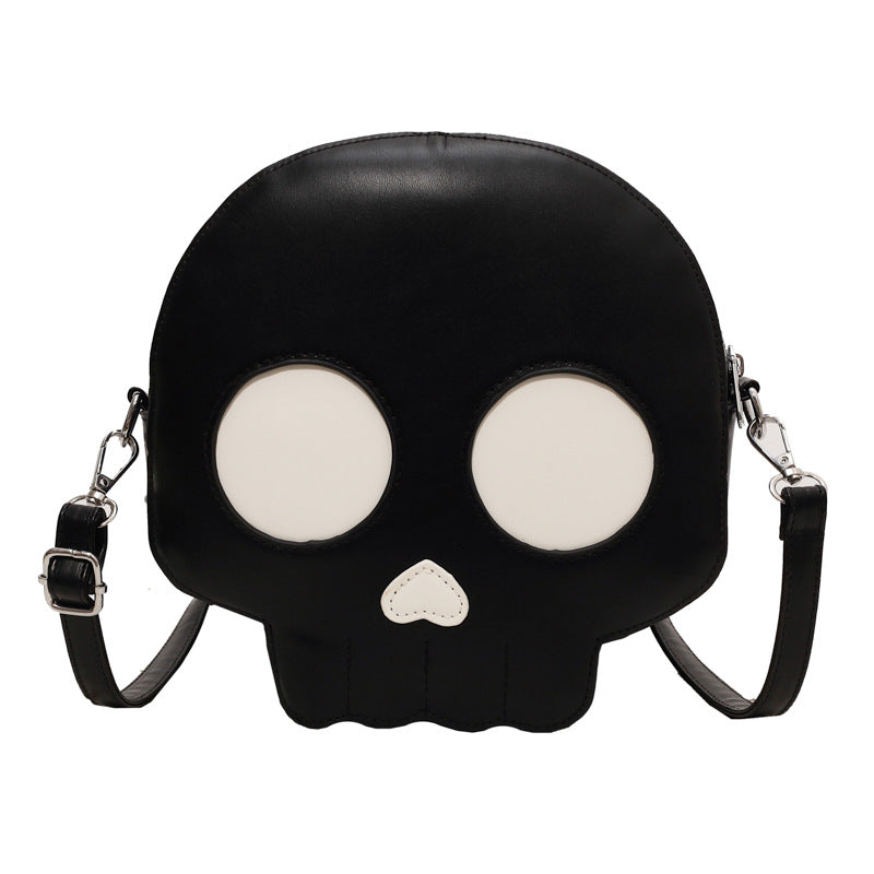 Quirky Skull Pattern PU Crossbody Bag