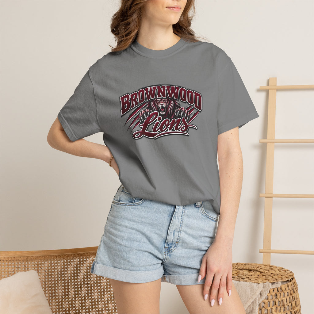 Brownwood Lions T-Shirt — High School Football Family Game Day Tee (EMAIL FOR YOUR OWN DESIGN W/NAME AND #)