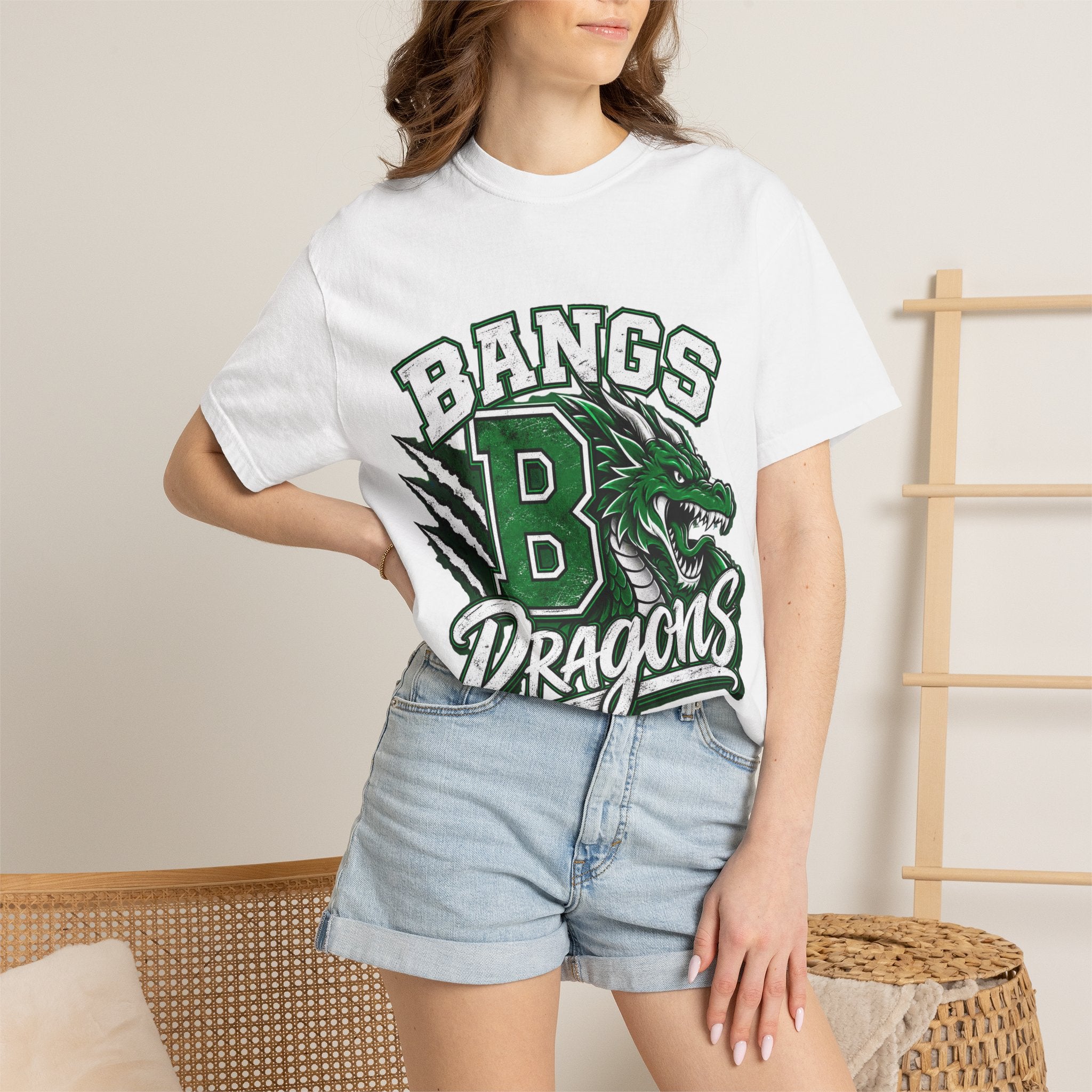 Bangs Dragons Graphic T-Shirt