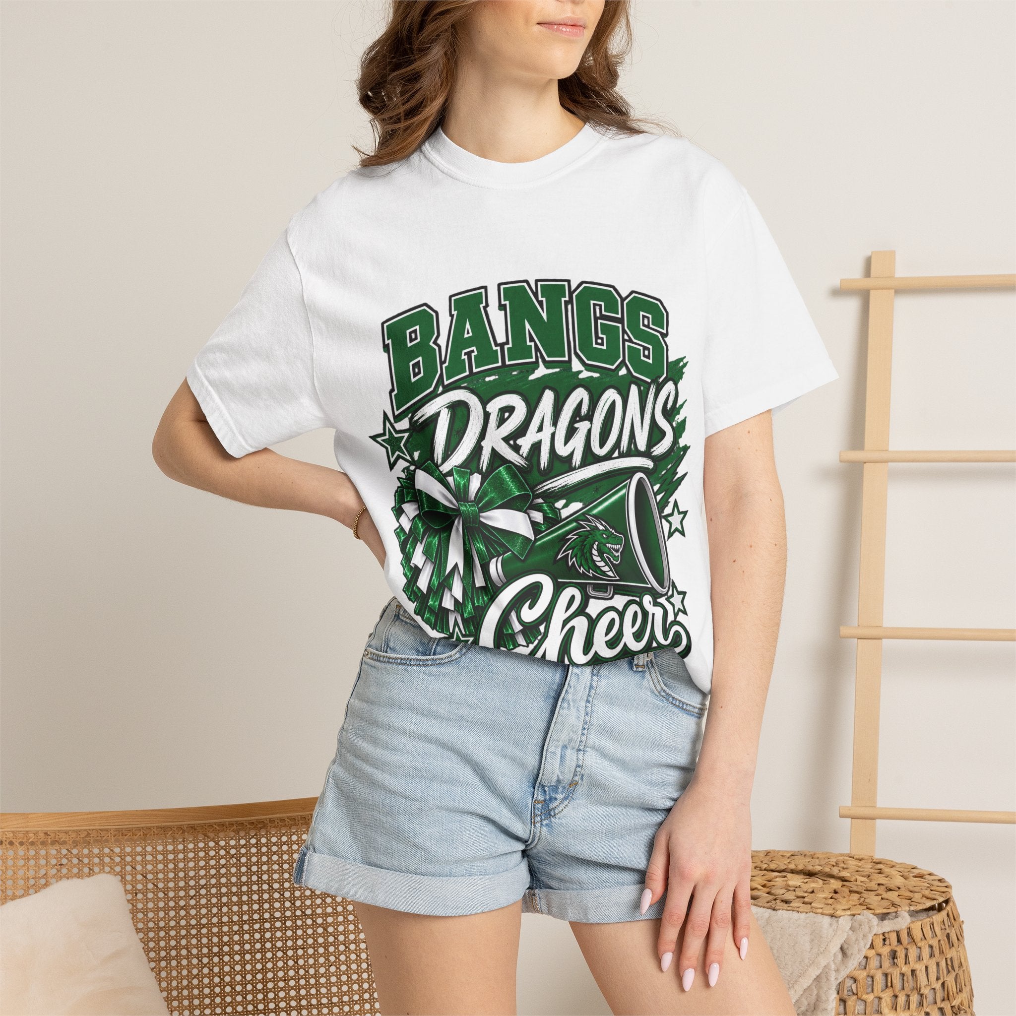Cheer Squad T‑Shirt — “Bangs Dragons Cheer” Spirit Tee
