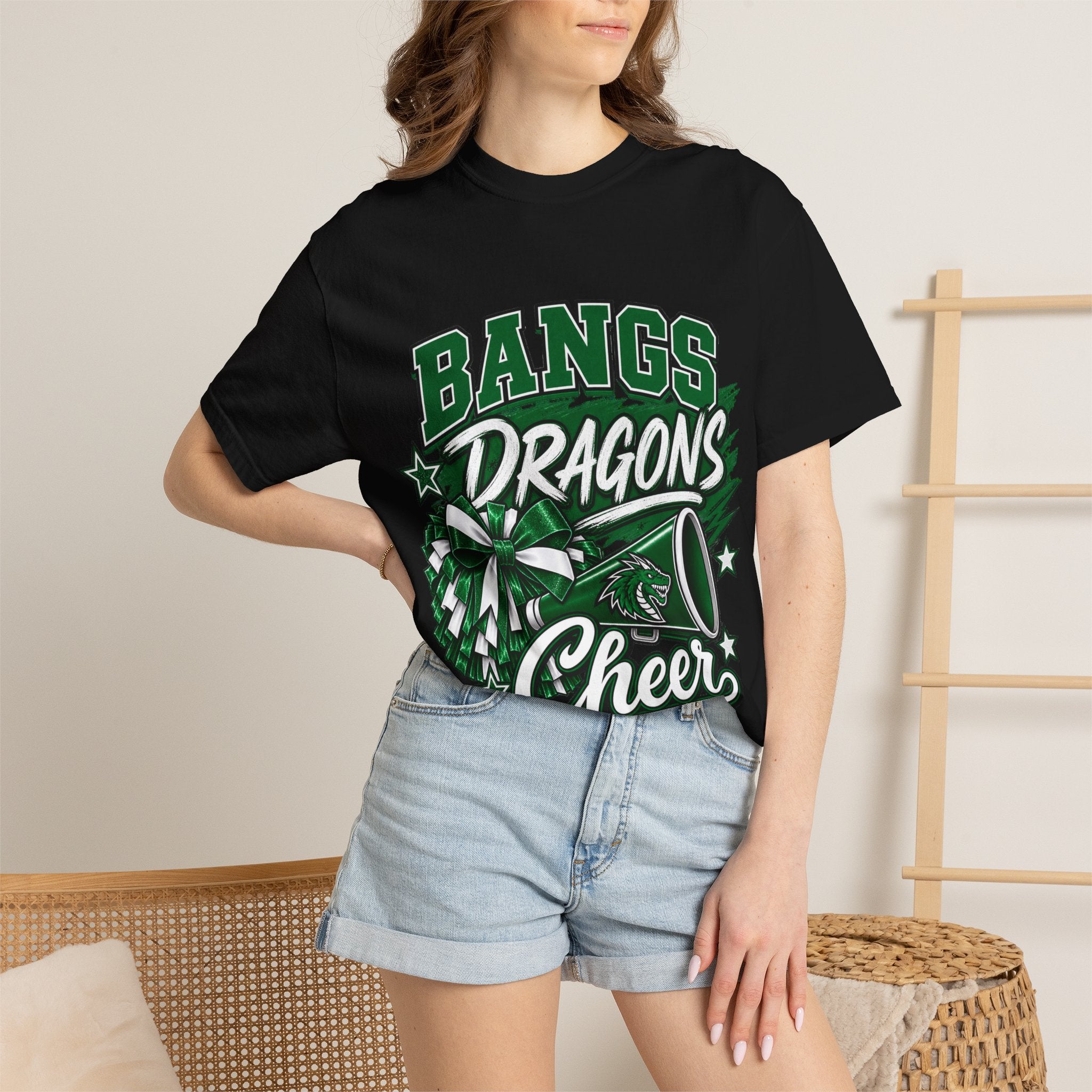 Cheer Squad T‑Shirt — “Bangs Dragons Cheer” Spirit Tee