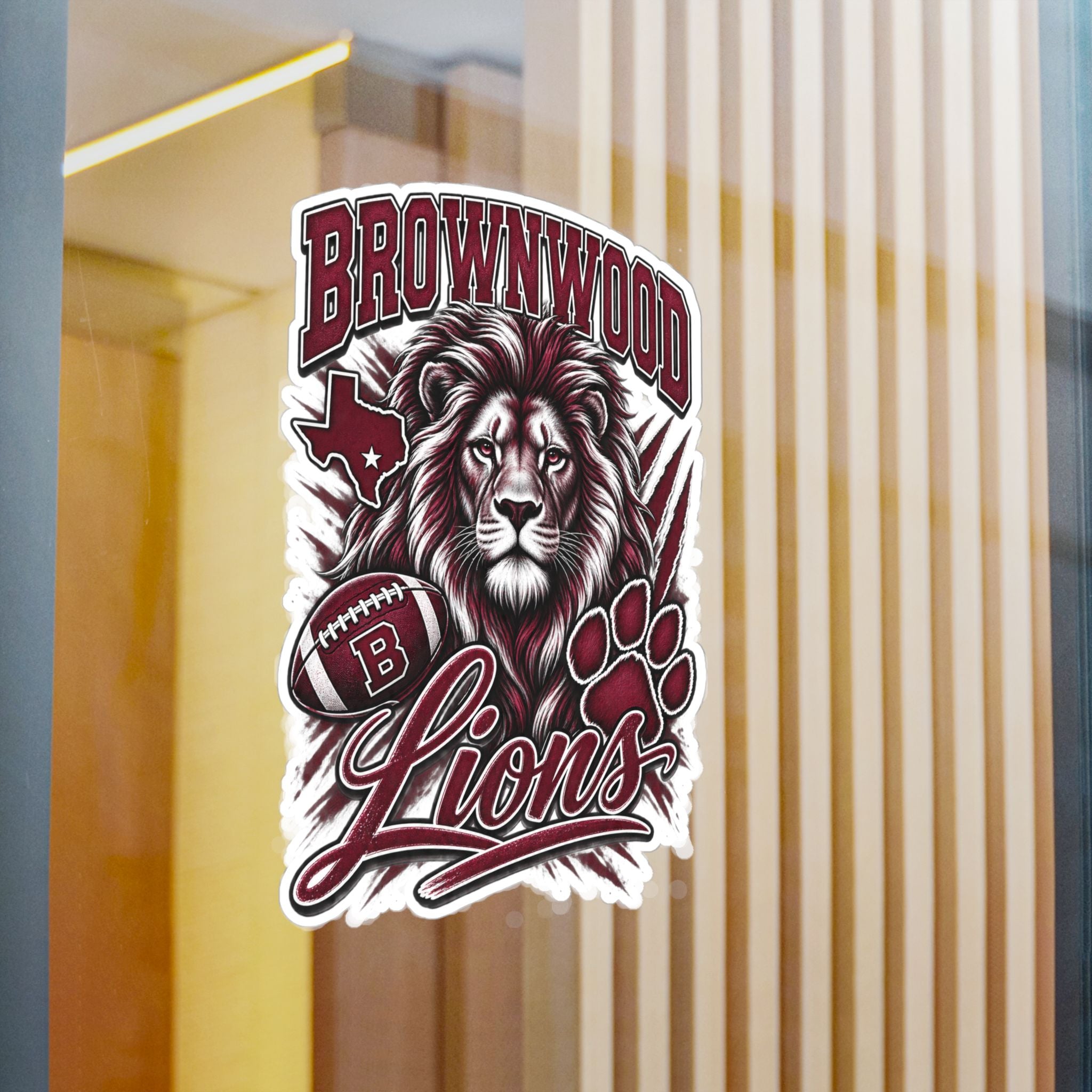 Brownwood Lions Kiss-Cut Vinyl Decals