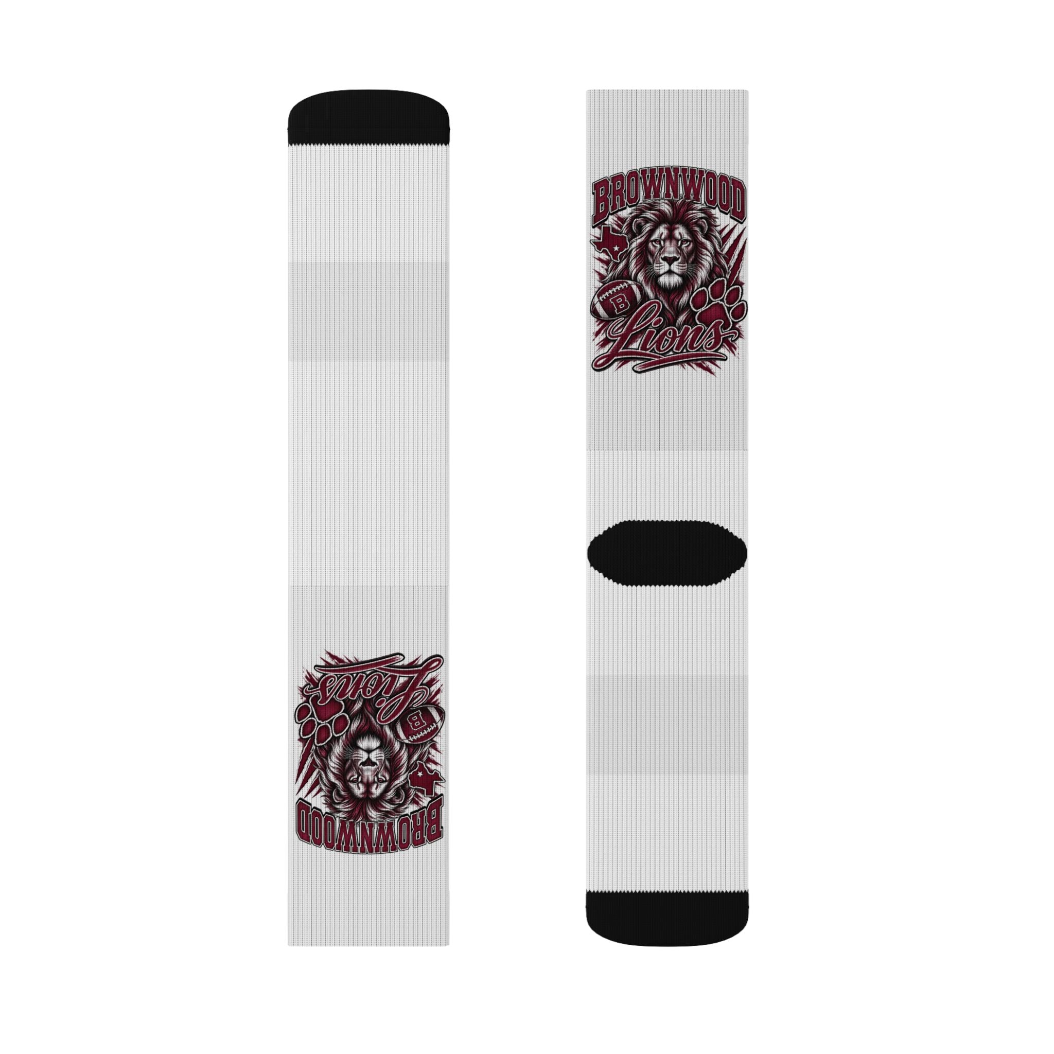 Brownwood Lions Sublimation Socks
