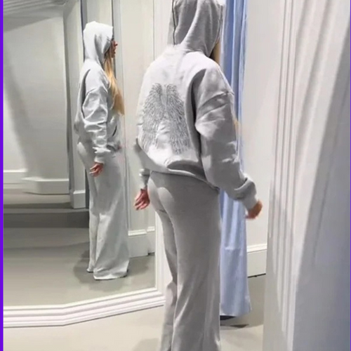 Angel Wings Sequin Hoodie