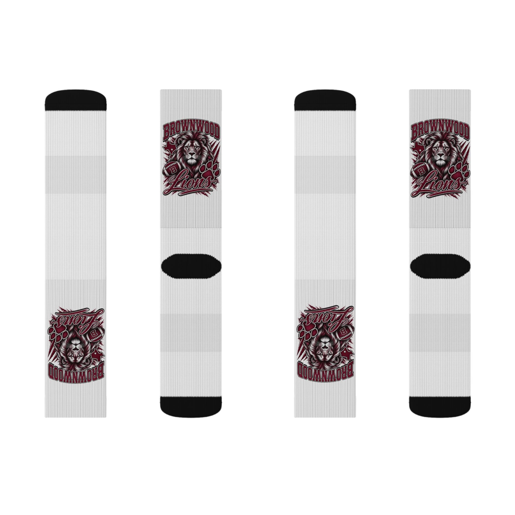 Brownwood Lions Sublimation Socks