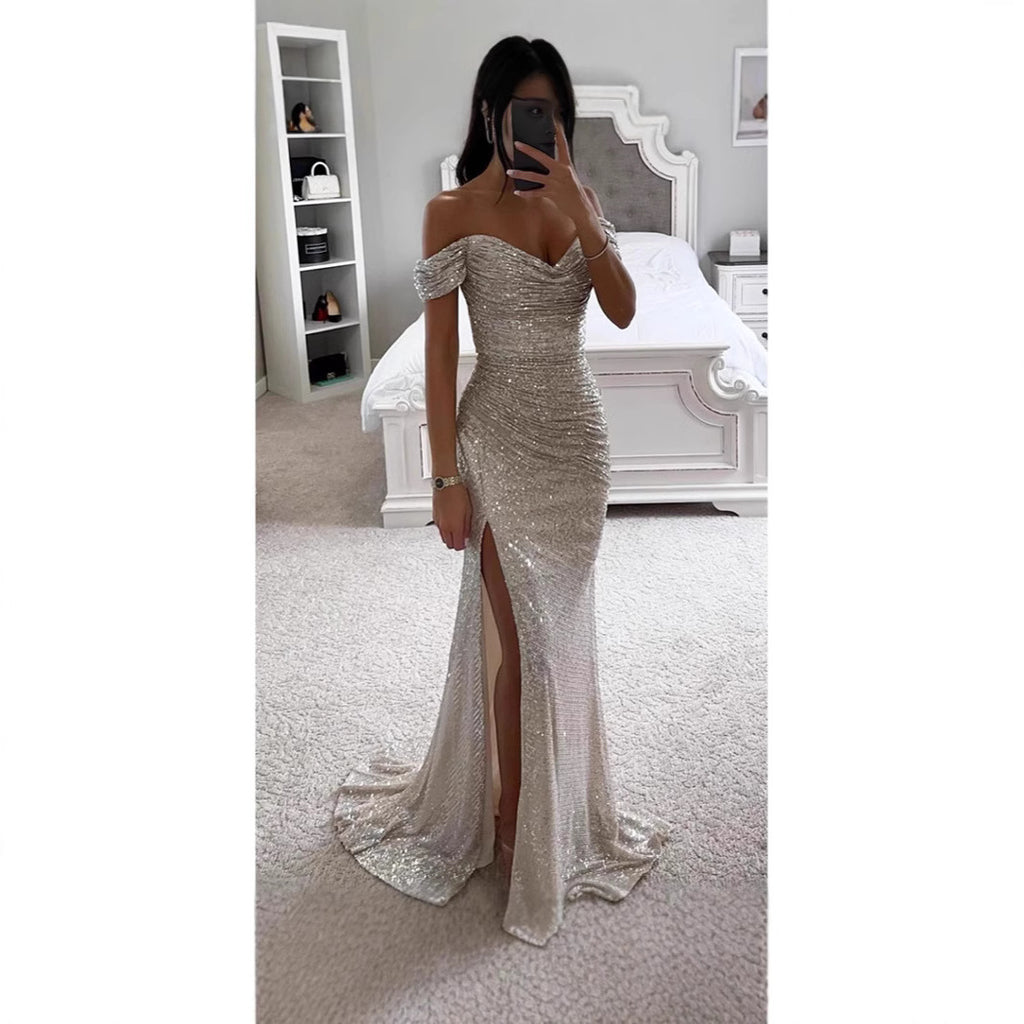 Elegant Sequin Fishtail Dress