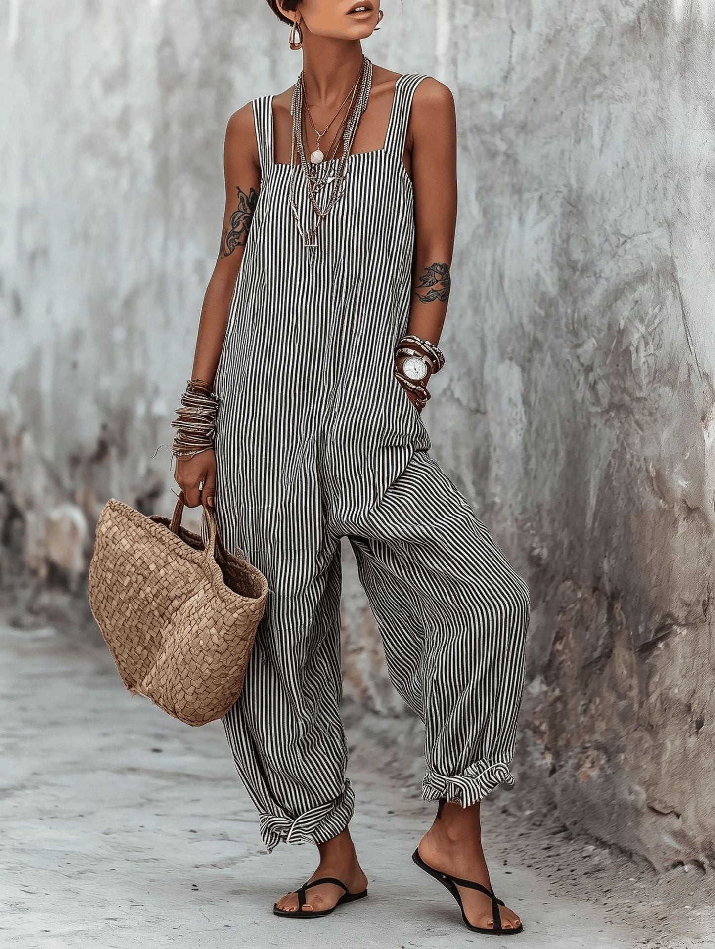 Floral Print Sleeveless Jumpsuit