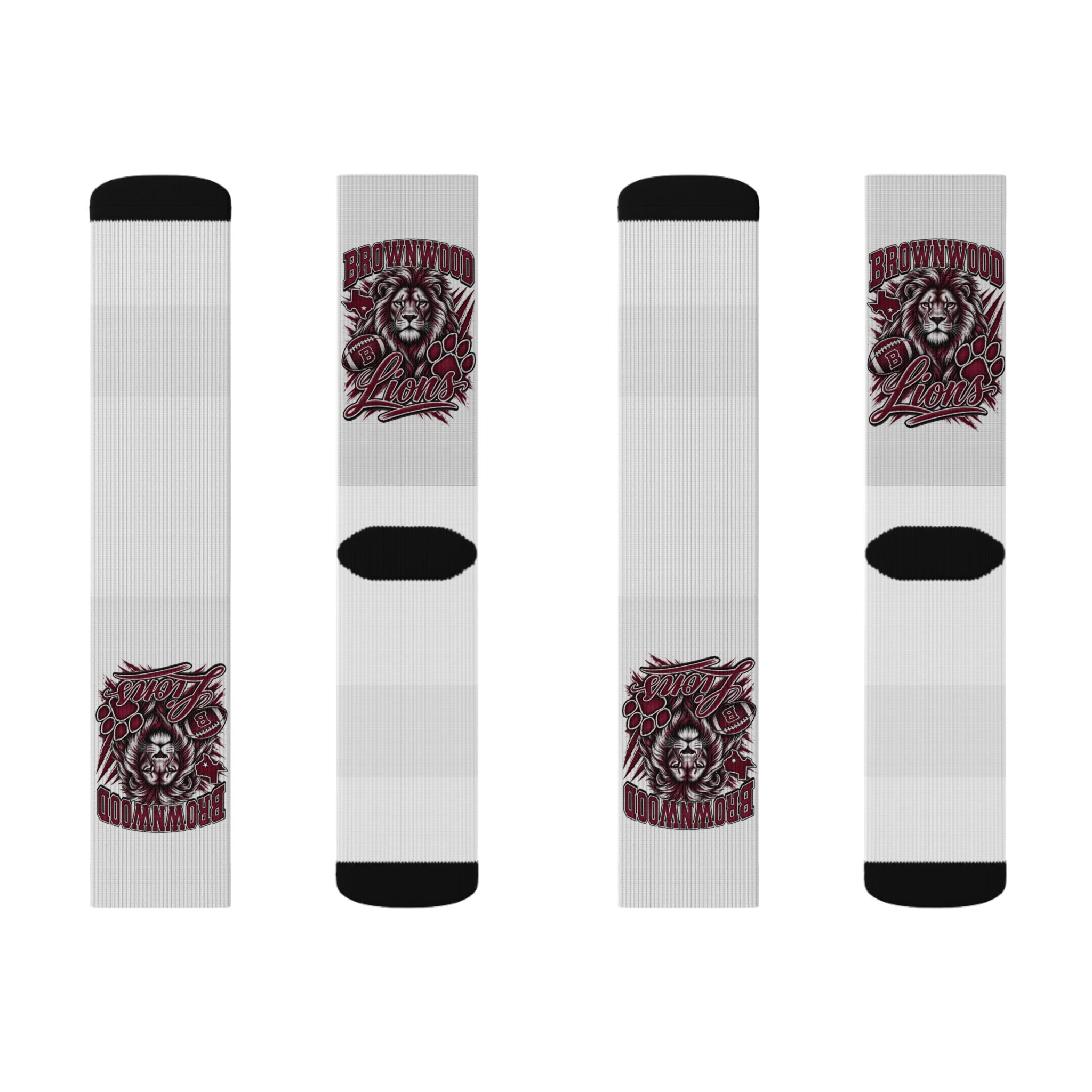 Brownwood Lions Sublimation Socks