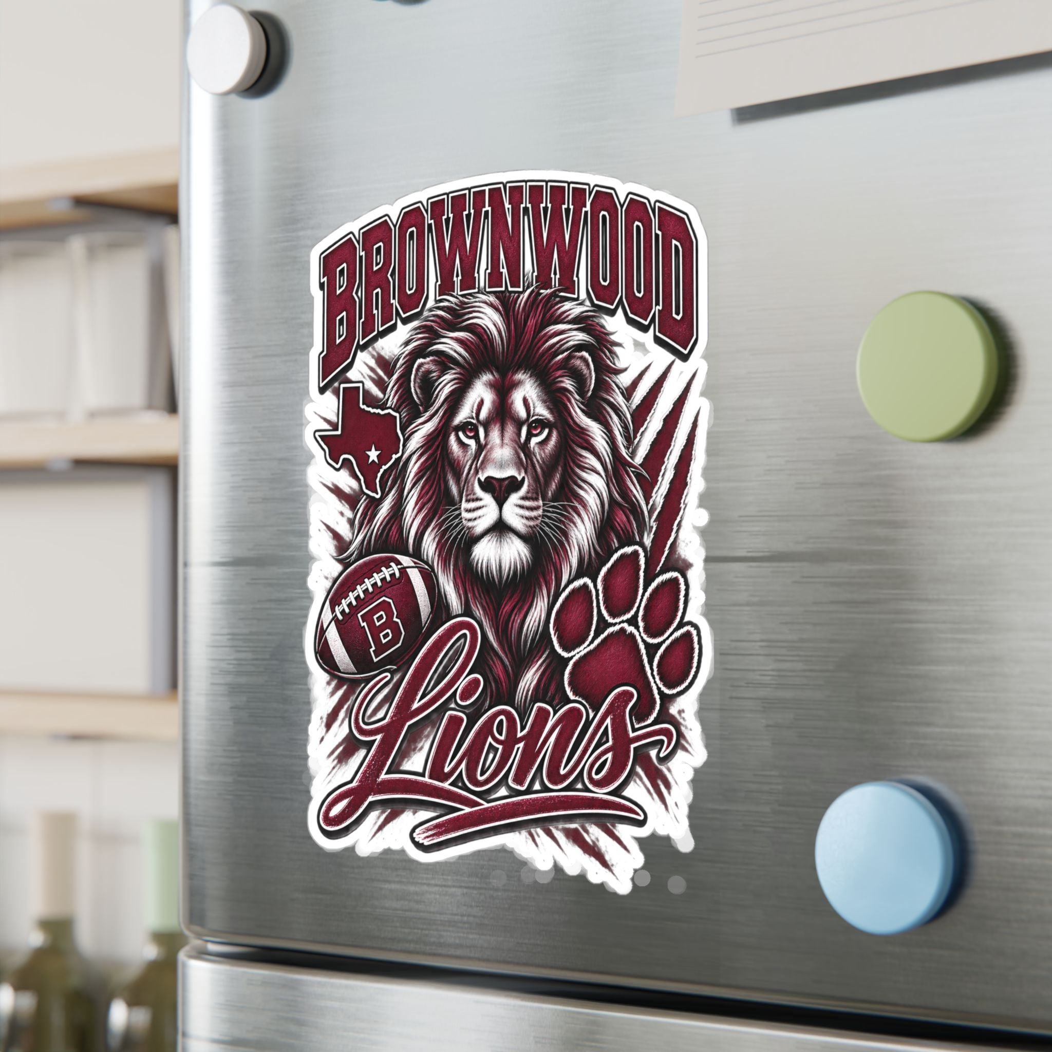 Brownwood Lions Kiss-Cut Vinyl Decals