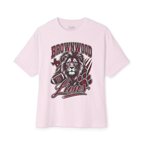 Brownwood Lions Unisex Graphic T-Shirt – Maroon & White