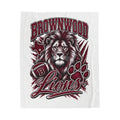 Brownwood Lions Velveteen Plush Blanket
