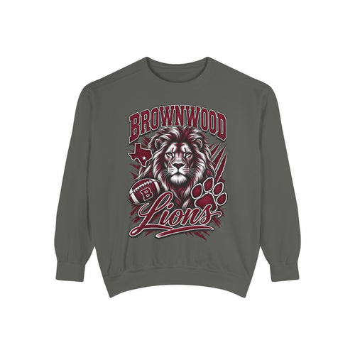 Brownwood Lions Unisex Garment-Dyed Sweatshirt