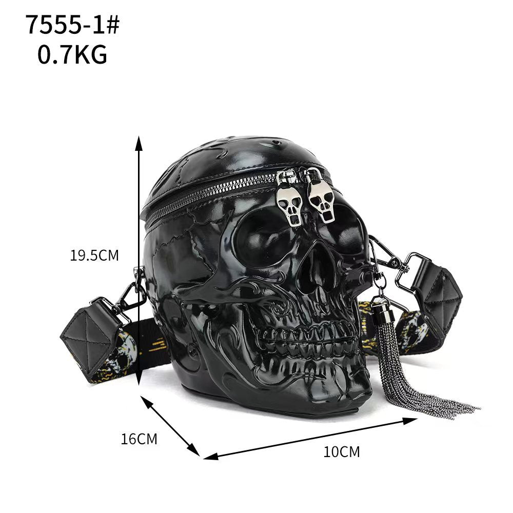 Dark Skull Tassel Shoulder Crossbody Bag