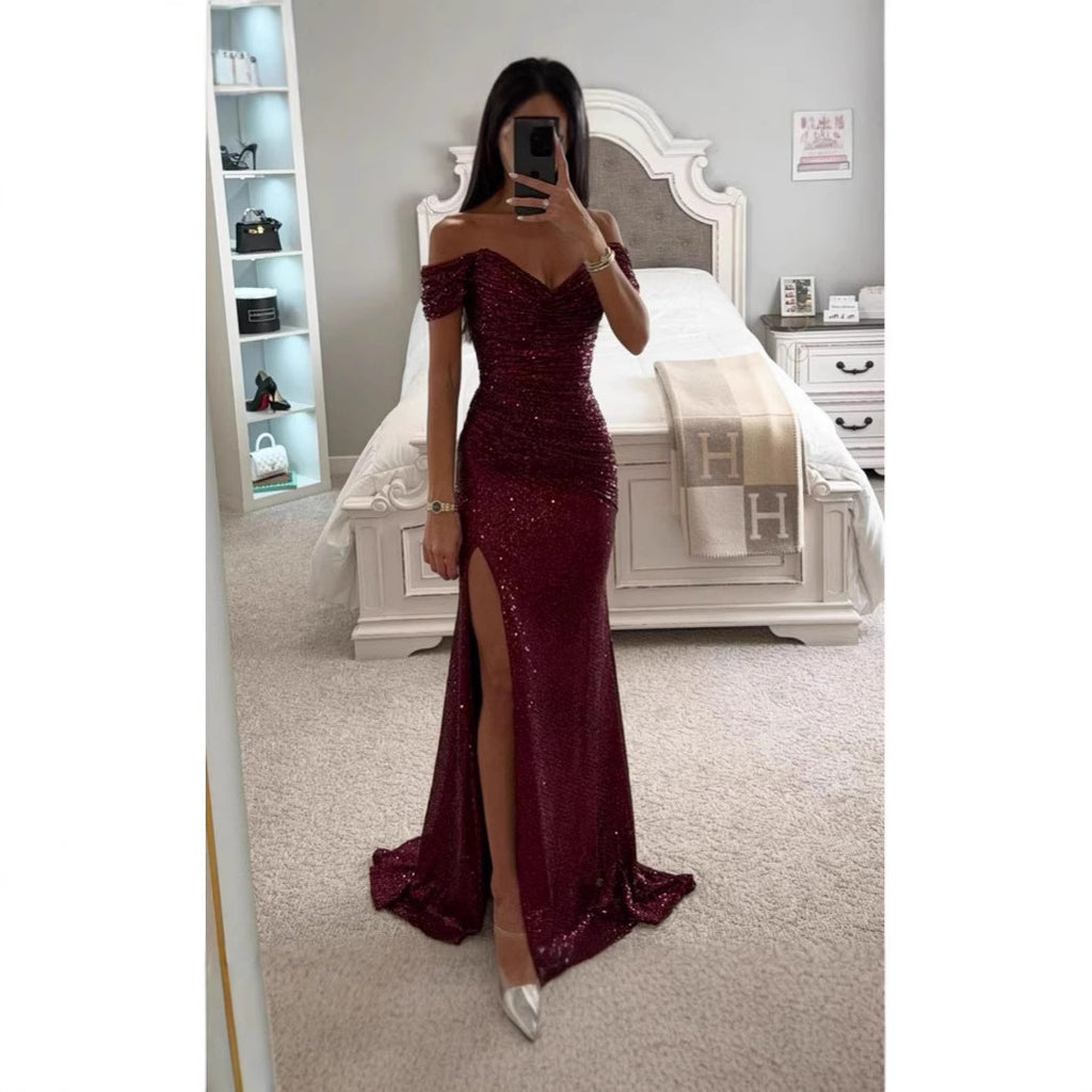 Elegant Sequin Fishtail Dress