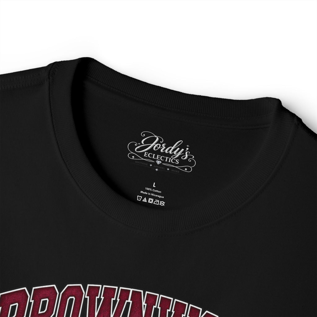 Brownwood Lions Unisex Graphic T-Shirt – Maroon & White
