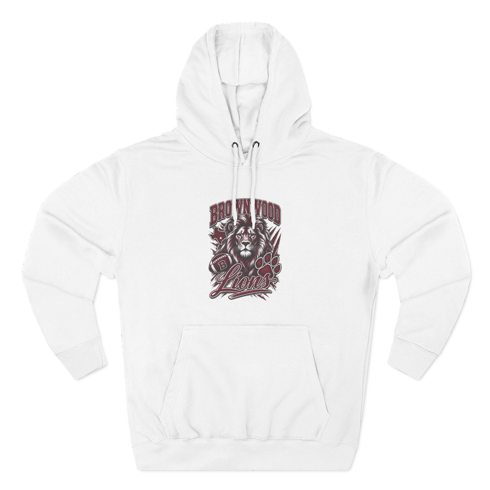 Brownwood Lions Three-Panel Fleece Hoodie