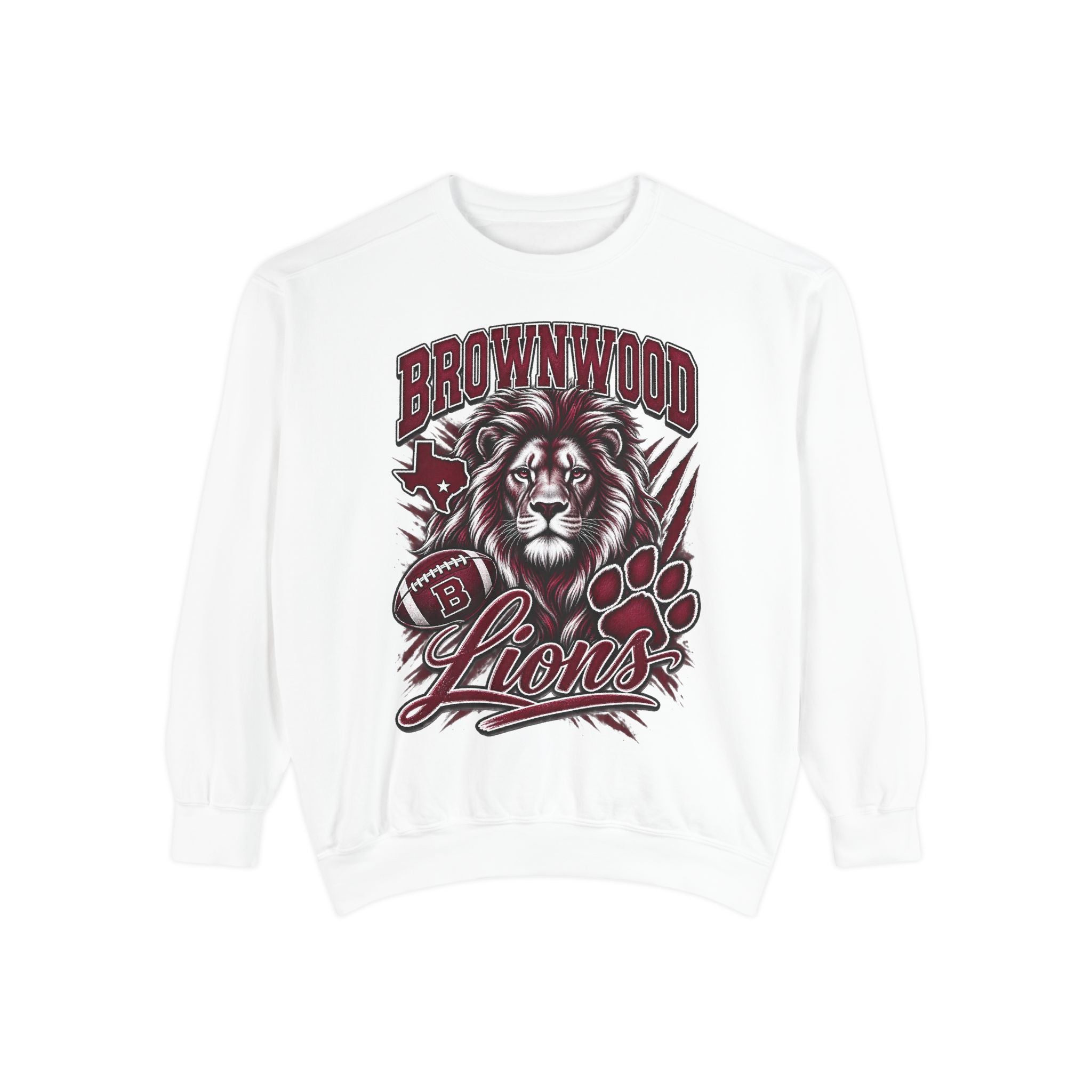 Brownwood Lions Unisex Garment-Dyed Sweatshirt